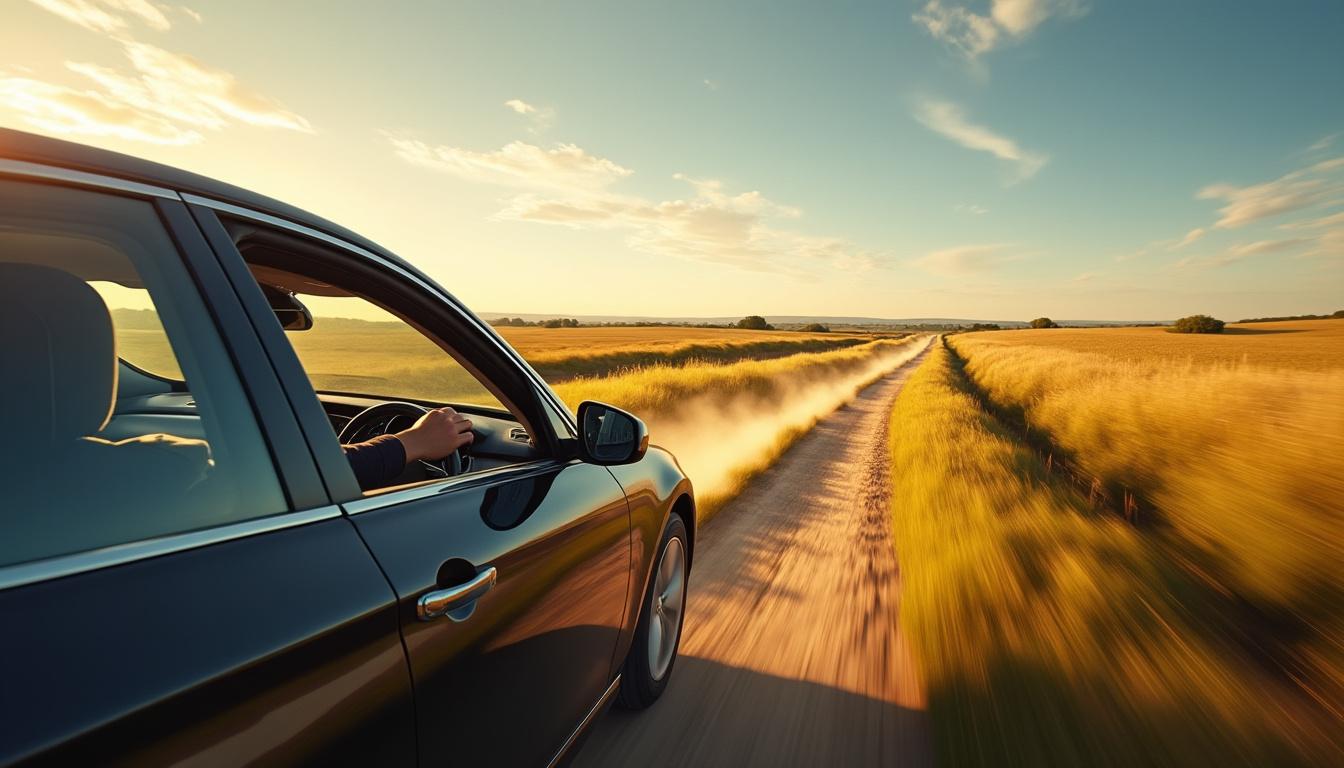 après un excès de vitesse, un conducteur paniqué croyant avoir perdu trop de points de permis, prend la fuite dans les champs, déclenchant une course-poursuite inattendue.