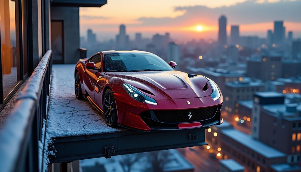 découvrez l'histoire surprenante d'un passionné de ferrari qui décide de stationner sa voiture de luxe sur son balcon pour l'hiver, avant de réaliser qu'il a négligé un détail essentiel.