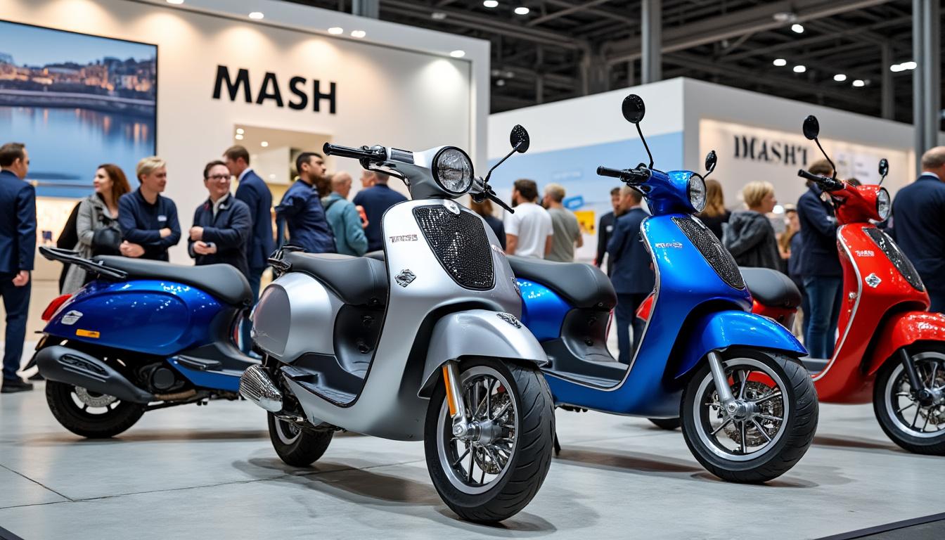 découvrez le salon de la moto lyon 2026 où mash séduit les passionnés avec sa gamme de scooters allant de 50 à 750 cm³, alliant design et performance pour tous les motards.
