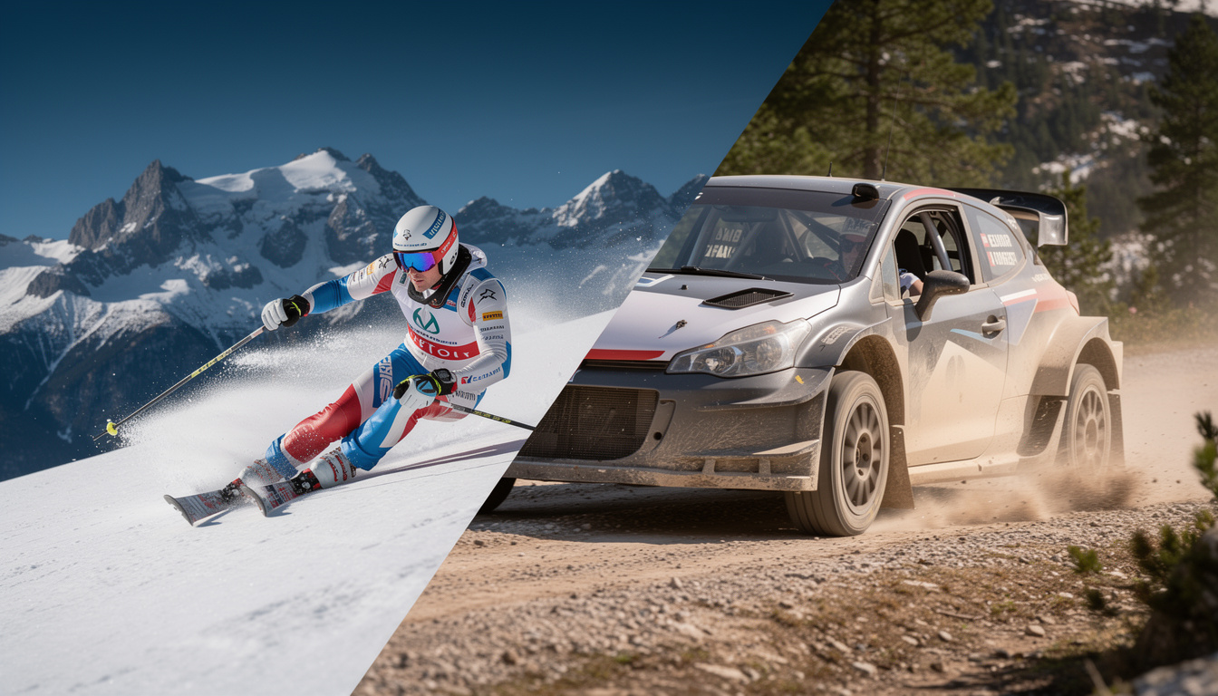 découvrez le parcours exceptionnel d'adrien théaux, ancien champion de ski alpin, qui réalise une transition incroyable vers la compétition de rallye, alliant passion et adrénaline sur deux terrains différents.