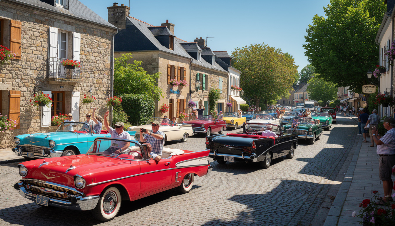 le 5 juillet, découvrez la parade exceptionnelle des mordus de l’auto avec une caravane de 25 voitures anciennes traversant trégu pour une balade unique.