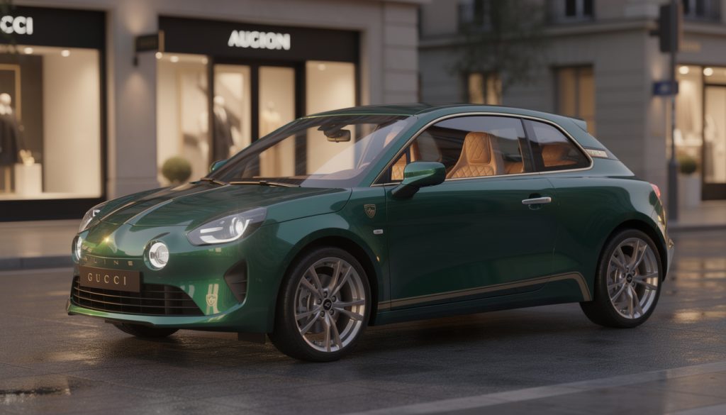 découvrez l’alpine a290 gucci, la nouvelle héritière emblématique qui allie design sophistiqué et héritage légendaire de la renault 5 baccara. un mariage unique de luxe et de performance.